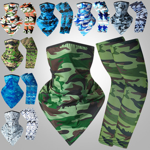 Manchons de cyclisme avec cache-cou camouflage, séchage rapide, anti-UV, coupe-vent pour sports de plein air, pêche, kit unisexe adulte - Product Image 1