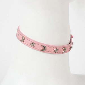 <span class=keywords><strong>Collar</strong></span> de perro de cuero hecho a mano con estilo de nuevo diseñador decorado con <span class=keywords><strong>1</strong></span> Fila de collares para mascotas de alta calidad cosidos por completo de estrella de níquel - Product Image 3