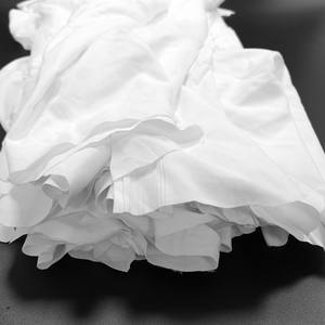 100 कपास ने सफेद शेटिंग रैग्स ड्रेप डे लिट ब्लैंक शिफॉन डी कोटन मानक रैग्स सफाई कपड़े लिंट मुक्त रैग्स - Product Image 6