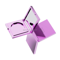 Choebe nouveau single Grilles violet rose or fard à paupières palette blush case Poudre compacte maquillage emballage cosmétique pour personnalisé