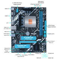 ERYING DIY Desktop Gaming Computer Kit LGA 1151 Motherboard CPU Combo I9 11950H 5.0GHz 8C DDR4 RAM 24MB L3 Cache 240x180mm