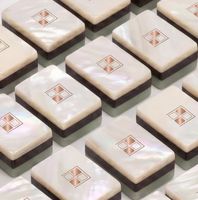 Mahjong Akrilik Kilap Tinggi 160pcs Ubin Berukir Laser Set Lengkap Warna & Kemasan Kustom OEM untuk Grosir AS