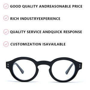 빈티지 패셔너블 라운드 안경테 광학 안경 레트로 아세테이트 광학 프레임 OEM ODM 안경테 - Product Image 5