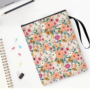 Sac à livres, housse de protection pour livre, sac pour ordinateur portable, housse de livre en polyester, housse de livre imperméable, sac cadeau pour les amateurs de livres, sac à livres imprimé de fleurs - Product Image 2