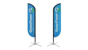 Custom Outdoor Teardrop Flying Advertising and Beach <b>Banners</b> Promotional Feather Flags for Business Events - Product Image 3