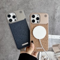 Étui de téléphone en matériau PC magnétique doux et luxueux pour 15 Pro Max avec protection contre l'eau et charge sans fil