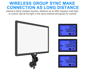 Pixel P50 <span class=keywords><strong>Led</strong></span> Video Lichtpaneel: Instelbaar Van 3000K-5800K, Geschikt Voor Live Streaming, Fotostudio En Fotografie