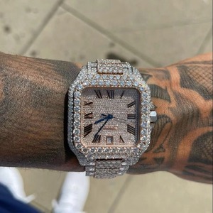 Nouvelle Édition Limitée Drioshipping : Montre de Luxe Hip Hop pour Homme, Sertie de Diamants, Mouvement ETA, Diamants de Laboratoire de Qualité Supérieure - Product Image 3