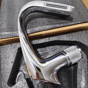 Grifo de cisne de lavado cromado con núcleo de válvula de cerámica de latón macizo de oro rosa de un solo mango de lujo moderno para grifos de lavabo de baño de Hotel - Product Image 4