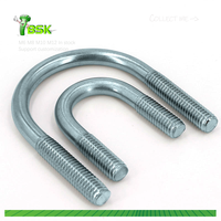 Collier de serrage carré en acier au carbone pour tube M6 M8 M10 M12, fixation avec écrou et rondelle pour tracteurs, pour tubes carrés
