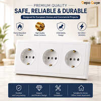 Prise de charge murale multi-positions de style européen, norme allemande, 4 ou 5 prises, panneau en plastique pour la maison, prix de gros