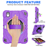Casing Tablet Silikon Premium Industrial PC yang Kokoh untuk Anak-anak, Pelajar, dan Aktivitas Luar Ruangan dengan Penyangga untuk iPad Mini 6