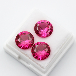 Đá Quý <span class=keywords><strong>Corundum</strong></span> Nhân Tạo Tròn Rực Rỡ Cho Trang Sức Giá Bán Buôn Đá Ruby <span class=keywords><strong>Corundum</strong></span> #5 Để Làm Trang Sức, Trang Trí Màu Đỏ - Product Image 5