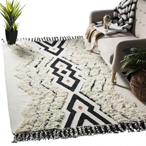 High Quality Stylish Hand Woven Modern Cotton Eco-Friendly Waterproof Rug Living Room Carpet Indian Textiles H/L - Product Image 1