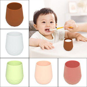 CYX Usine Directe Sans BPA Pour Tout-Petit Gobelet Auto Incassable Facile à Grip Silicone Bébé Formation Tasses Minuscules Tasses Ouvertes - Product Image 5
