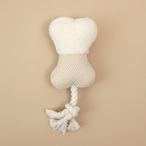 Lot de jouets à mâcher couineurs pour chiens, mignons, en corde souple et peluche rembourrée, pour le nettoyage quotidien des dents, résistants aux morsures, écologiques et durables - Product Image 6