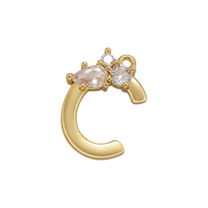 Chic xinh xắn micro-inset Zircon thư Mặt dây chuyền 26 tiếng Anh Thư Mặt dây chuyền nhỏ handmade DIY trang sức phụ kiện - Product Image 5