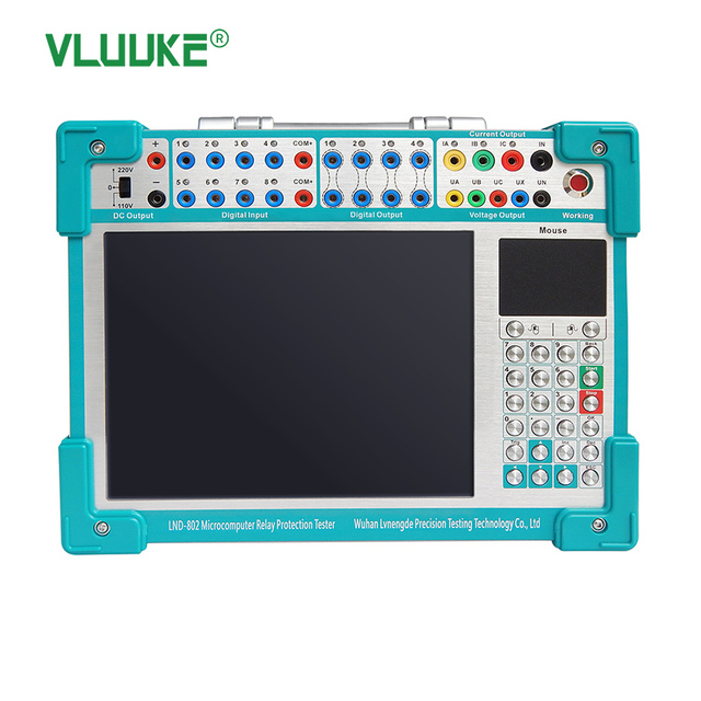 VLUUKE LND-802 High Accuracy 2% Three-phase Microcomputer Relay Protection Tester IP55 Protection 220W 110V/220V 1 Year Warranty