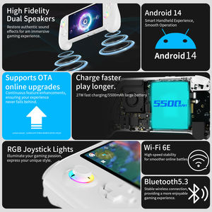 Pour la <span class=keywords><strong>console</strong></span> de jeu portable Anbernic RG557, haute performance, Android 14, écran OLED HD, 256 Go, appareil de jeu, double joystick, Wi-Fi - Product Image 5