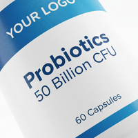 Probiotiques haute puissance 50 milliards d'UFC 60 gélules Complément alimentaire pour adultes Améliore l'immunité Formule en flacon