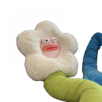 Peluche Lapin Amusant à Grande Bouche, Forme de Saucisse Rose, Mignon et Original, Idéal pour Cadeau Farfelu et Vente en Gros en Lot