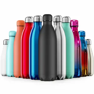 Custom Logo Stainless Steel 304 Water Bottle Flask Double Wall Thermos Bottle Cups Sports & Gym Vacuum Insulated Drinks Flask