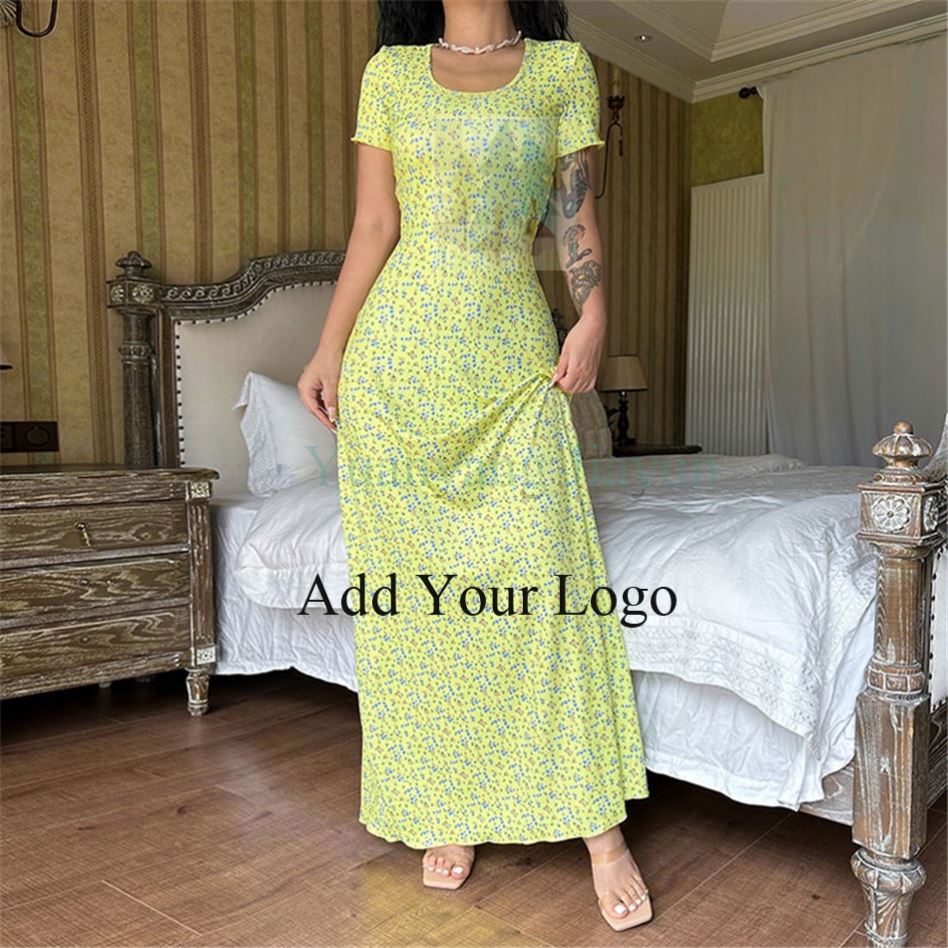 Dress Summer 2024 New Printed Maxi Dress Ladies Neck Short Sleeve Dress  Clothes Wholesale| Alibaba.com
