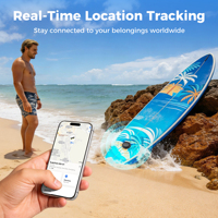 MiLi SkiFinder, Rastreador y Localizador GPS Inteligente a Prueba de Agua IP67 con Buscador de Objetos y Soporte Adhesivo para Apple/Android Air Tag