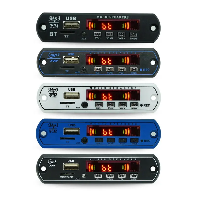 12V araba müzik kutusu kitleri USB kablosuz BT 5.0 bluetooth MP3 çalar modülü ile FM radyo kayıt klasörü