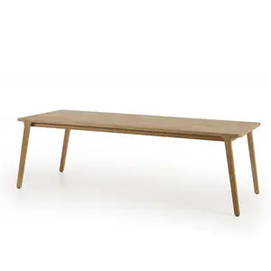 Juego de muebles modernos para patio, muebles de exterior de teca para jardín, juego de comedor, mesa y silla de exterior con cuerda tejida para restaurante