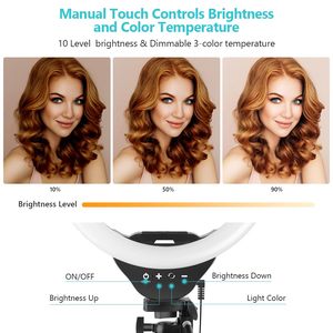 Withtripod vòng ánh sáng hỗ trợ tùy biến vẻ đẹp Video Studio ảnh tự sướng RGB vòng ánh sáng đèn <span class=keywords><strong>flash</strong></span> với gimbal Tripod vòng ánh sáng - Product Image 5