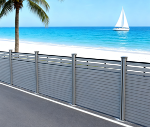 Clôture WPC de protection et de style inégalée, résistante au soleil, à la salinité, au feu et à la décomposition, pour jardin, <span class=keywords><strong>piscine</strong></span>, côte - Product Image 1