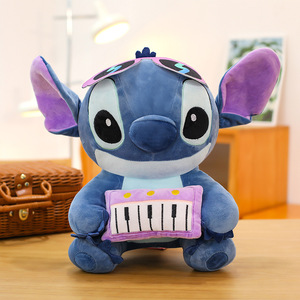 <span class=keywords><strong>Peluche</strong></span> <span class=keywords><strong>musicale</strong></span> Alien bleu avec piano, accordéon, microphone, guitare, créature spatiale, poupée en <span class=keywords><strong>peluche</strong></span>, oreiller, vente en gros - Product Image 4