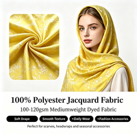 Textile Jacquard 100% Polyester Durable Personnalisé en Usine, Poids Moyen, Motifs Magnifiques pour Écharpes Femme, Vêtements Décontractés et Formels