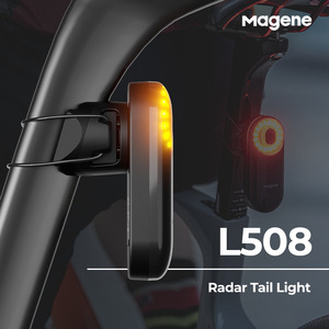 Feu arrière <span class=keywords><strong>radar</strong></span> intelligent Magene L508 pour vélo de <span class=keywords><strong>route</strong></span>, avec détection de freinage et lumière d'avertissement haute luminosité pour la conduite nocturne - Product Image 1