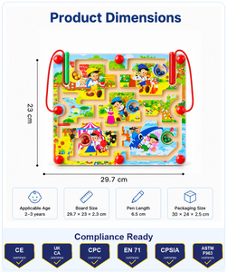 Gioco Educativo Creativo Senza Schermo con Labirinto Magnetico di Perline e Percorsi Guidati per Attività in Classe Prescolare - Product Image 4