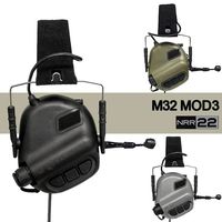 EARMOR Genuino M32 Pastilla electrónica Reducción de ruido Auriculares Comunicación Auriculares con micrófono Entrenamiento Orejeras tácticas