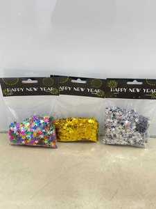 Set di Decorazioni per Capodanno con Coriandoli a Stella Multicolore Oro e Argento per Feste di Fine Anno - Product Image 2