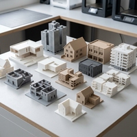 Service d'impression 3D professionnel sur mesure, haute précision SLA SLS, modèle architectural de maison, miniature de villa à l'échelle pour l'immobilier