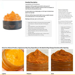 Mascarilla Exfoliante de Enzimas de Calabaza de Marca Blanca de 120 ml para Limpiar los Poros, Desintoxicar, Blanquear, Reducir las Líneas Finas y la Opacidad - Product Image 5