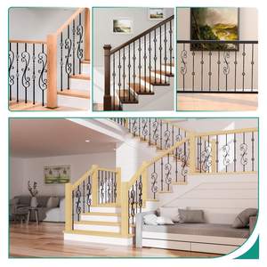 درابزين أسود غير لامع على الطراز الحديث بقطع الليزر بالشرفة مع أحجام مخصصة وخيار زجاجي - Product Image 3