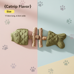 Giocattolo Dentale per Gatti con Erba Gatta, Bastoncino da Masticare a Forma di Pesce Grigliato, Giocattolo Naturale per l'Auto-Intrattenimento Felino - Product Image 5