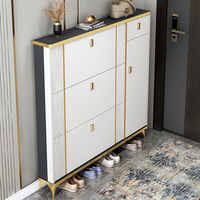 Meuble de rangement à chaussures rotatif, fin, en bois, moderne, convertible, pliable, durable, anti-poussière, écologique, gain de place, pour entrée de maison