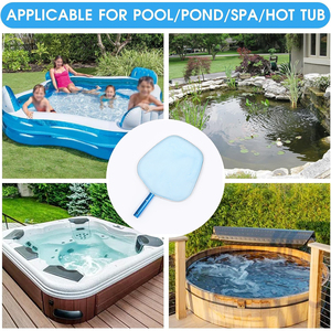Épuisette à feuilles en aluminium <span class=keywords><strong>Jackbo</strong></span> Premium pour piscines hors sol - Outil de nettoyage de piscine écologique - Product Image 3