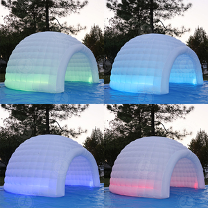 Carpa Domo Inflable Portátil <span class=keywords><strong>de</strong></span> PVC para Exteriores con Luz LED, 2 Ventanas, Impermeable, Protección UV, Fácil <span class=keywords><strong>de</strong></span> Instalar para Fiestas - Product Image 5