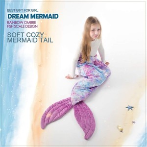 Mermaid Tail Blanket for Girls All Seasons Soft Premium Colorful Fish Scale Design <strong>Snuggle</strong> - Product Image 5