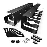 Fabrication sous le bureau Plateau de gestion des câbles sans perceuse Pince de gestion des fils de bureau debout Installer le support organisateur de cordon de bureau