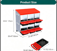 Offre Spéciale : Pondeuse automatique moderne 6 niches pour poules, en plastique et acier galvanisé, avec plateaux de collecte d'œufs intégrés