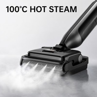 Laveur de sols T500 Pro à stérilisation à l'eau bouillante 100°C, 24 kPa, 180 °   Serpillère intelligente à plat pour nettoyage humide et sec avec double mode de séchage