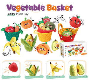 Jouet sensoriel Montessori en gros pour bébé 0-6 6-12 mois, ensemble d'animaux de la ferme en peluche, hochets sensoriels pour bébé, jouets en peluche - Product Image 6